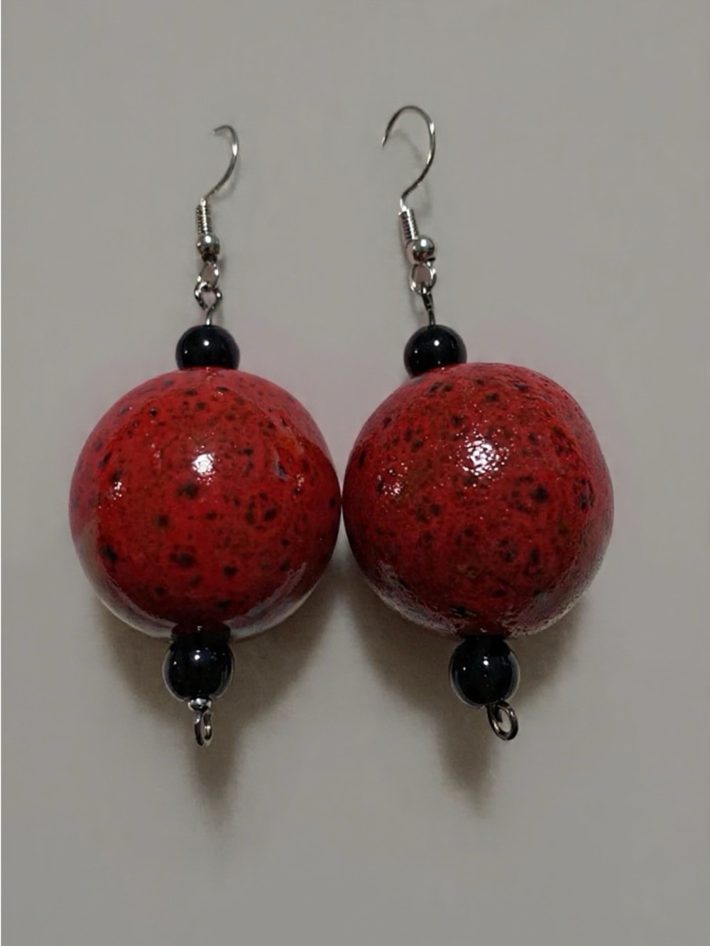 Good Vibes Only Jewelry Co. Red Round Bead Drop Earrings -
